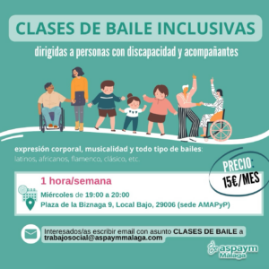 clases de baile inclusivas ASPAYM Málaga